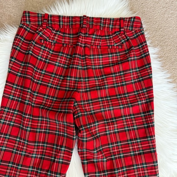 Talbots Hampshire Ankle Pant Classic Red Tartan 4 Petite - Picture 4 of 12
